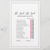 Hij zei dat ze Game zei Flyer (Voorkant)