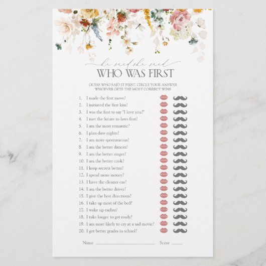 Hij zei dat ze Garden Flowers Vrijgezellenfeest Ga (Voorkant)