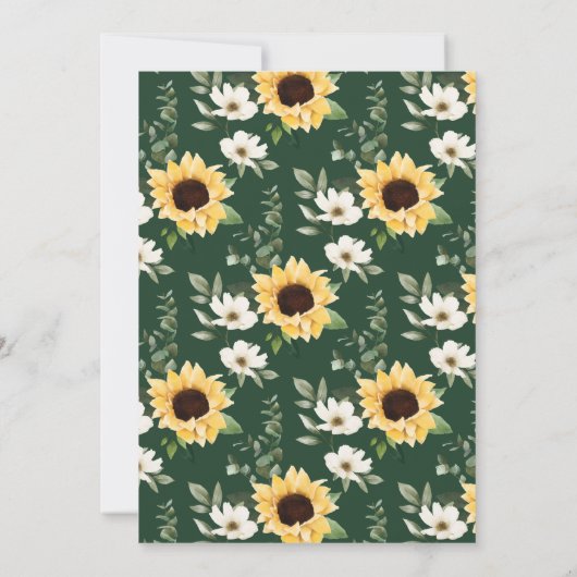 Hij zei dat ze Gele Floral Zonnebloem Game zei Kaart (Achterkant)