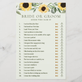 Hij zei dat ze Gele Floral Zonnebloem Groen zei