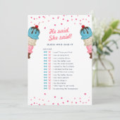 Hij zei dat ze gokte wie het beste Vrijgezellenfee Kaart (Staand voorkant)