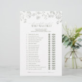 Hij zei dat ze Green Floral Vrijgezellenfeest Game (Staand voorkant)