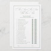 Hij zei dat ze Green Script Vrijgezellenfeest Game (Voorkant / Achterkant)