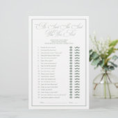 Hij zei dat ze Green Script Vrijgezellenfeest Game (Staand voorkant)