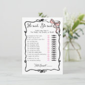 Hij zei dat ze Hand Drawn Bow Vrijgezellenfeest sp Kaart (Staand voorkant)