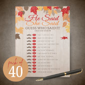 Hij zei dat ze Herfst Vrijgezellenfeest Game Pack  Notitieblok