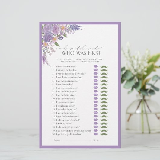 Hij zei dat ze Lila lavendel Vrijgezellenfeest spe (Staand voorkant)