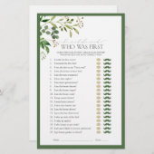 Hij zei dat ze Olive Green Vrijgezellenfeest Game  (Voorkant / Achterkant)