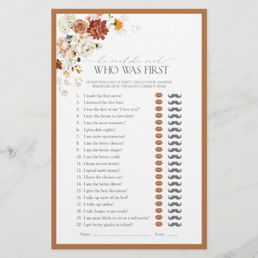 Hij zei dat ze Oranje bloemen Vrijgezellenfeest sp (Voorkant)