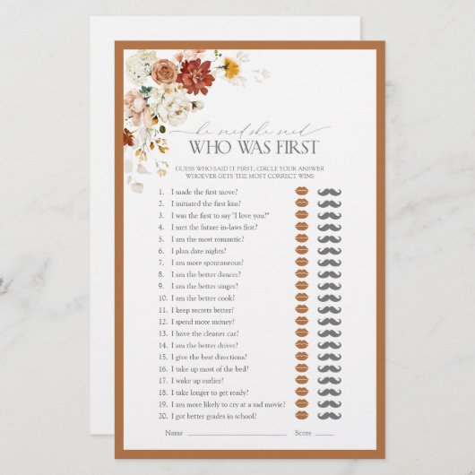 Hij zei dat ze Oranje bloemen Vrijgezellenfeest sp (Voorkant / Achterkant)