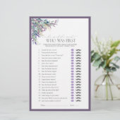 Hij zei dat ze Paarse bloemen Vrijgezellenfeest sp (Staand voorkant)