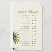 Hij zei dat ze Palm Tree vrijgezellenfeest Game ze (Voorkant)