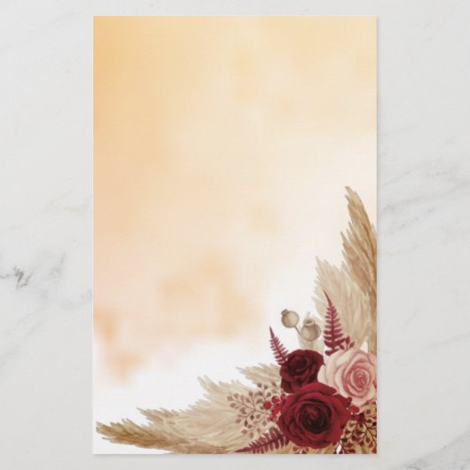 Hij zei dat ze Pampas Couple Shower Kame Card zei Flyer (Achterkant)