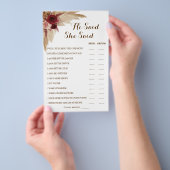 Hij zei dat ze Pampas Couple Shower Kame Card zei Flyer (Hand)