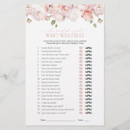 Hij zei dat ze Pink Flowers Vrijgezellenfeest Game