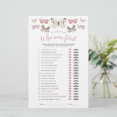 Hij zei dat ze roze vlinders douchespel zei (Staand voorkant)