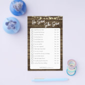 Hij zei dat ze rustiek douchegame zei flyer (Enkel)