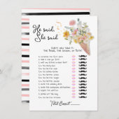 Hij zei dat ze schepte omhoog Vrijgezellenfeest sp Kaart (Voorkant / Achterkant)