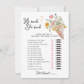 Hij zei dat ze schepte omhoog Vrijgezellenfeest sp Kaart (Voorkant)