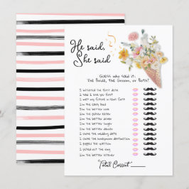 Hij zei dat ze schepte omhoog Vrijgezellenfeest sp Kaart