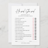 Hij zei dat ze spel eenvoudige Vrijgezellenfeest K Kaart (Voorkant)