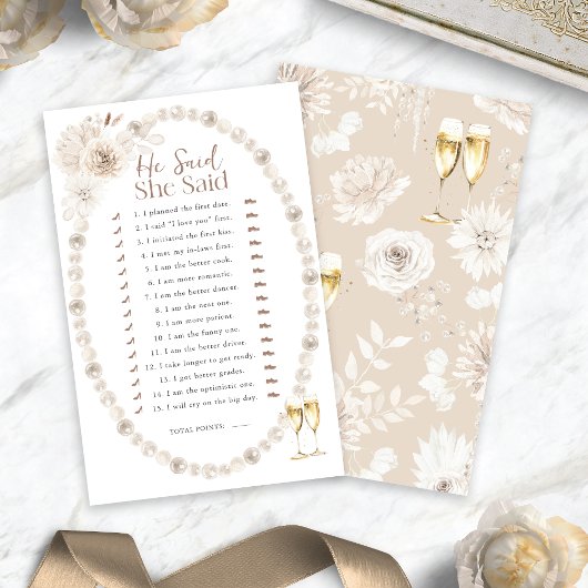 Hij zei dat ze spel zei