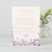 Hij zei dat ze Trivia Butterflies bruidsspel zei Kaart (Staand voorkant)