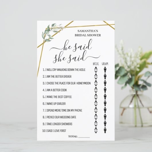 Hij zei dat ze tweetalige vrijgezellenfeest-game z (Staand voorkant)