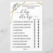 Hij zei dat ze tweetalige vrijgezellenfeest-game z (Achterkant)