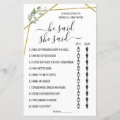 Hij zei dat ze tweetalige vrijgezellenfeest-game z (Voorkant)