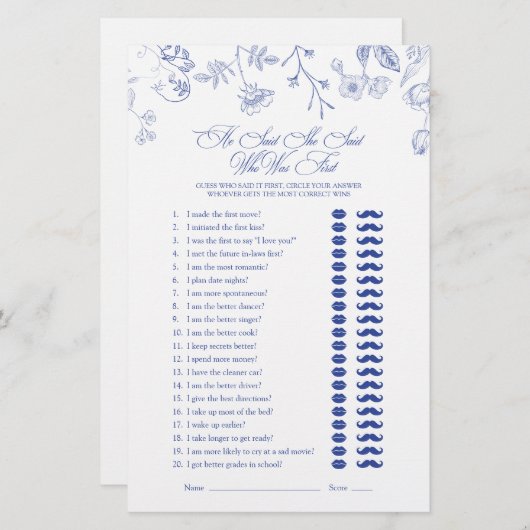 Hij zei dat ze Victoriaans bloemendouchespel zei (Voorkant / Achterkant)