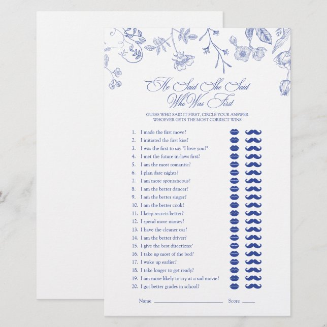 Hij zei dat ze Victoriaans bloemendouchespel zei (Voorkant / Achterkant)