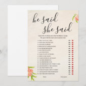 Hij zei dat ze Vrijgezellenfeest spel Kaart zei (Voorkant / Achterkant)