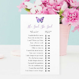 Hij zei dat ze Vrijgezellenfeest spel vlinder zei