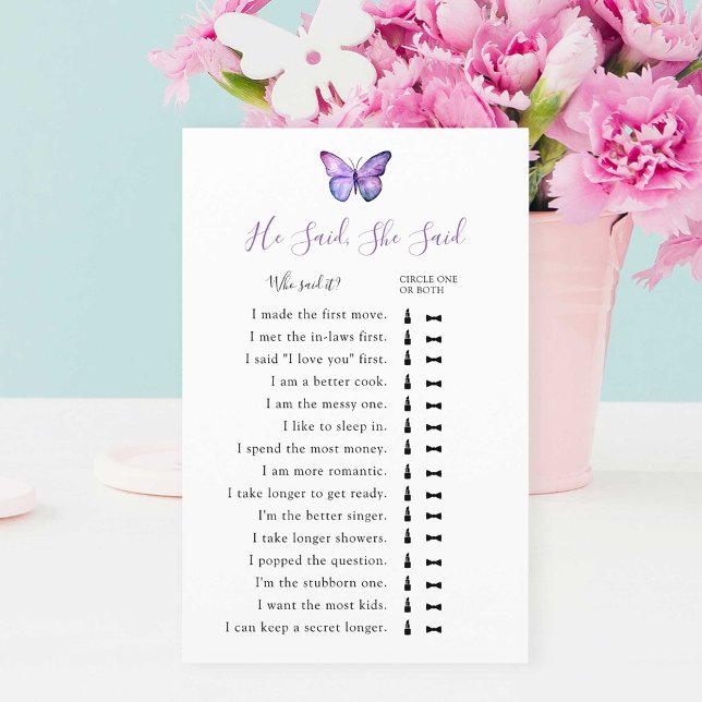 Hij zei dat ze Vrijgezellenfeest spel vlinder zei (Creator heeft geüpload)