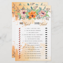 Hij zei dat ze vrijgezellenfeest spel zei