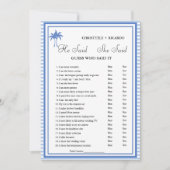 Hij zei dat ze Vrijgezellenfeest spelkaart zei Aankondiging (Voorkant)