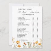 Hij zei dat ze Vrijgezellenfeest spelkaart zei Aankondiging (Voorkant)