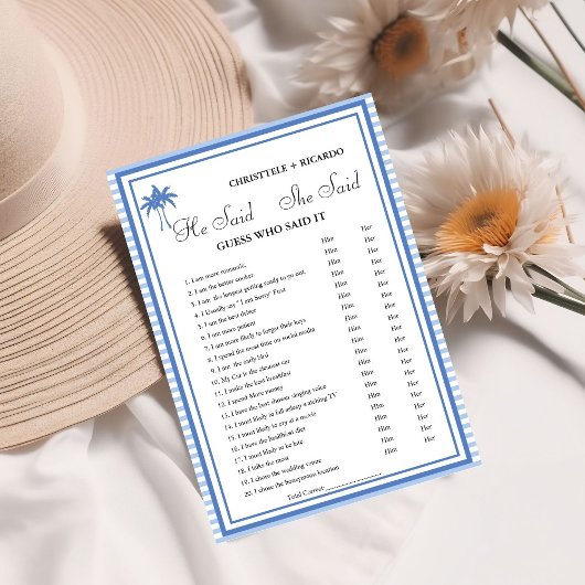 Hij zei dat ze Vrijgezellenfeest spelkaart zei Aankondiging