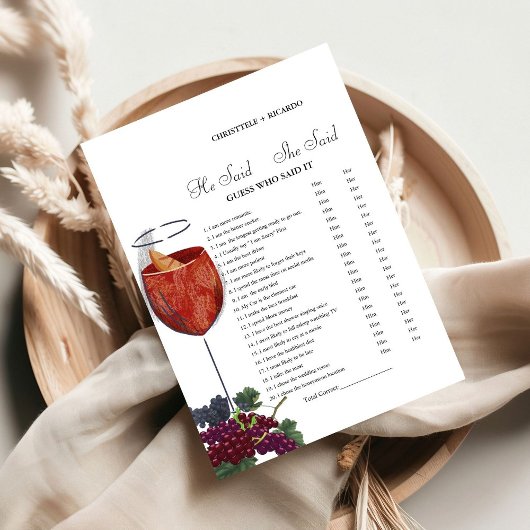 Hij zei dat ze Vrijgezellenfeest spelkaart zei Aankondiging