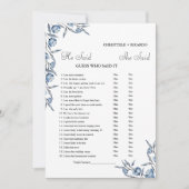 Hij zei dat ze Vrijgezellenfeest spelkaart zei Aankondiging (Voorkant)