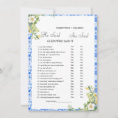 Hij zei dat ze Vrijgezellenfeest spelkaart zei Aankondiging (Voorkant)