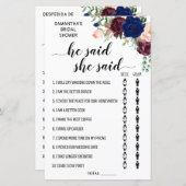 Hij zei dat ze vrijgezellenfeest tweetalige game z (Voorkant / Achterkant)