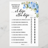 Hij zei dat ze Vrijgezellenfeest tweetalige spelka Flyer (Achterkant)