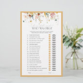 Hij zei dat ze wilde bloem Vrijgezellenfeest spel (Staand voorkant)