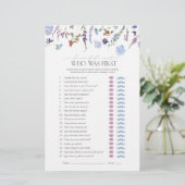 Hij zei dat ze wilde bloem Vrijgezellenfeest spel  (Staand voorkant)