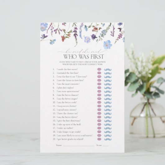 Hij zei dat ze wilde bloem Vrijgezellenfeest spel  (Staand voorkant)