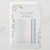 Hij zei dat ze wilde bloem Vrijgezellenfeest spel  (Voorkant / Achterkant)