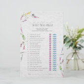 Hij zei dat ze wilde bloem Vrijgezellenfeest spel  (Staand voorkant)