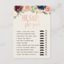 Hij zei dat ze zei bruiloft/verloving Game Copy